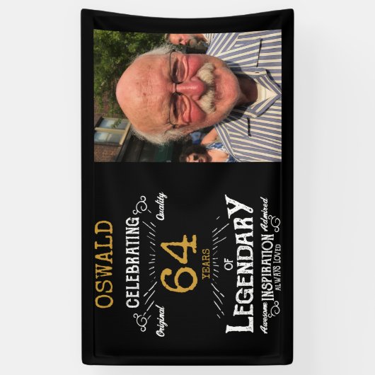 写真テンプレートパーソナライズされたパパ誕生日レジェンダリー 横断幕 (縦)