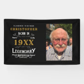 写真テンプレートパーソナライズされたパパ誕生日レジェンダリー 横断幕 (横)