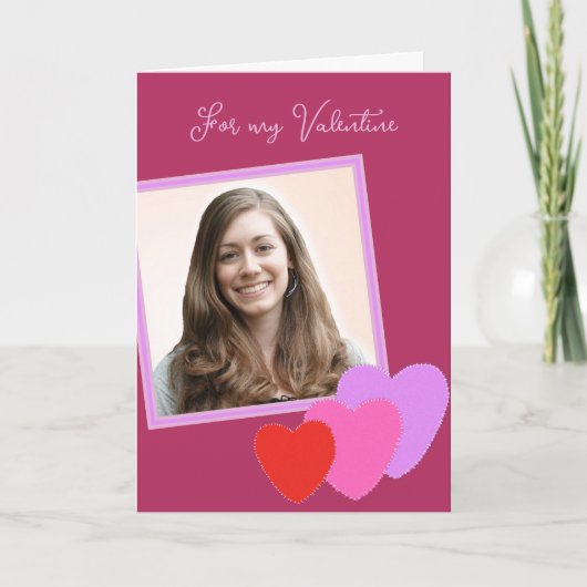 写真テンプレートビーマイバレンタインデートカード シーズンカード (正面)