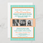 写真テンプレートファミリ懇親会招待状 招待状 (正面/裏面)