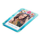 写真テンプレートフローラ最高のママエバー マグネット (左側)