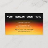 写真テンプレートブラックブライトオレンジカーサービス 名刺 (裏面)