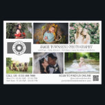 写真テンプレートプロフェッショナル写真事業 チラシ<br><div class="desc">白い背景にグレーのフォントをパーソナライズされた付けた写真、ロゴ、情連絡報、マーケティング文字およびQRコードを含むプロフェッショナルフォトグラファーのための白いチラシ。6枚の豪華な写真を一方にパーソナライズされた、もう一方に大きな写真を貼り付けたフォトコラージフライヤーで写真ビジネスを促進し、自分の作品を潜在的な顧客や顧客に提示できるようにする。お客様が簡単にインターネットにアクセスできるように、ロゴ、会社名、タグライン、電話番号、勤務時間、ソーシャルメディアを独自のQRコードで追加する。もう一方では、ビジネスに関する文字を追加して、クライアントが情報と一緒にあなたを選択する理由を連絡知らせる。</div>