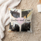 写真テンプレートペットフレンズと名前をカスタムする クッション (ブランケット)