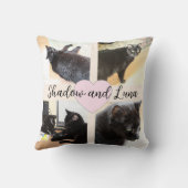 写真テンプレートペットフレンズと名前をカスタムする クッション (裏面)