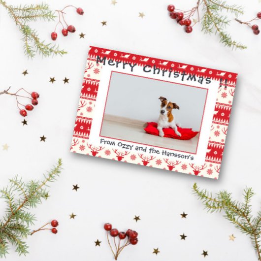 写真テンプレートメリークリスマスカードペットの写真 シーズンカード