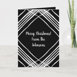 写真テンプレートモダン白黒クリスマス シーズンカード