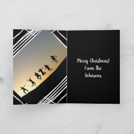 写真テンプレートモダン白黒クリスマス シーズンカード