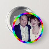 写真テンプレート数々の色フレーム 缶バッジ (正面&裏面)