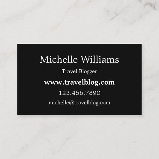 写真テンプレート旅行ブログ名刺 名刺 (裏面)