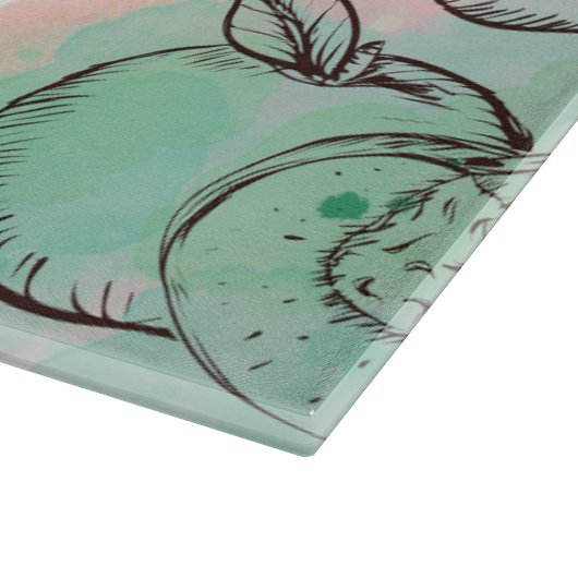 写真テンプレート水彩フルーツ カッティングボード (角)