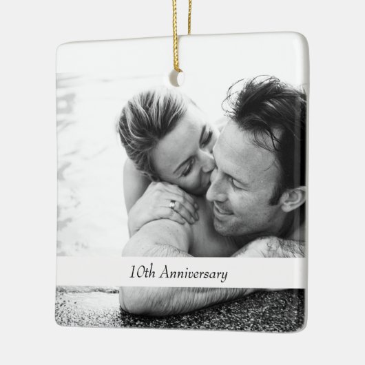 写真テンプレート結婚のアニバーサリーギフトの追加 セラミックオーナメント (左)