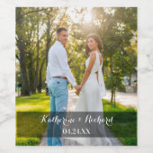 写真テンプレート結婚の ワインラベル (シングルラベル)