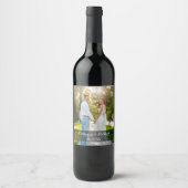 写真テンプレート結婚の ワインラベル (正面)