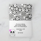 写真テンプレート誕生日招待状**ピンクスカル 招待状 (内部)