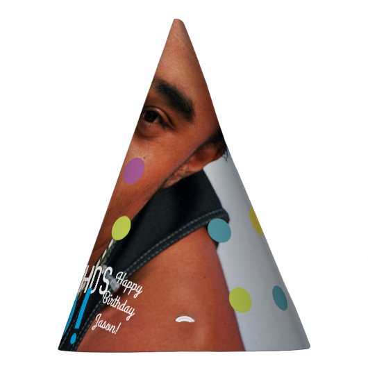 写真テンプレート誕生日紙 パーティーハット (右)