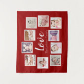 写真テンプレート10コラージュパーソナライズされたラブ タペストリー (正面)