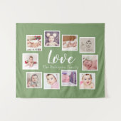 写真テンプレート10フォトコラージュパーソナライズされたラブ タペストリー (正面(横))