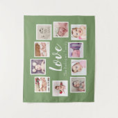 写真テンプレート10フォトコラージュパーソナライズされたラブ タペストリー (正面)