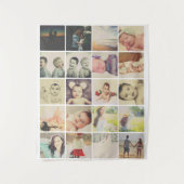 写真テンプレート20コラージュパーソナライズされた タペストリー (正面)