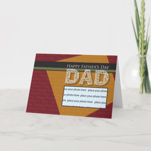 写真テンプレート・ファザーズ・デイ・カード カード (正面)