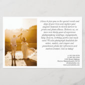 写真テンプレート プロフェッショナル写真撮影ビジネス チラシ (裏面)