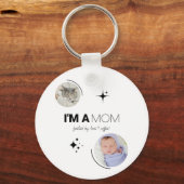 写真テンプレート、ママ、私 キーホルダー (裏面)