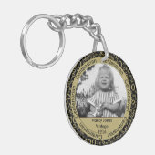 写真テンプレート:第100誕生日100年金ゴールド キーホルダー (正面左)