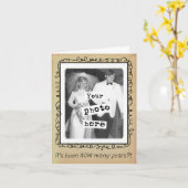 写真テンプレート 結婚記念日おめでとう カード (黄色い花)