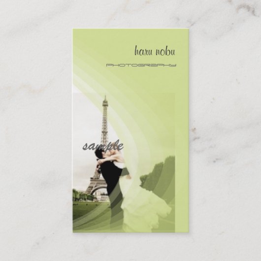 写真テンプレート、自分で追加 名刺 (正面)