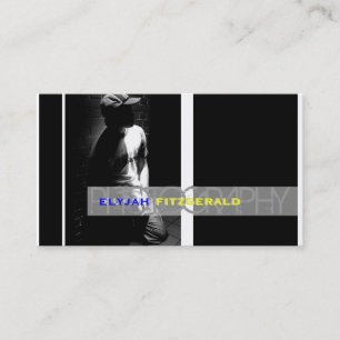 写真テンプレート, 自由な色+自由なフォント 名刺