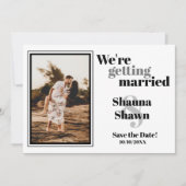 写真テンプレートQRコード日付の保存 セーブザデート (正面)