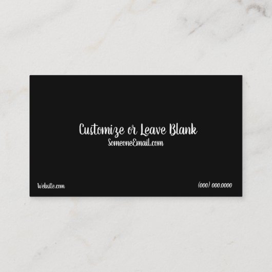 写真デザートマウンテンサンセットビジネスカード 名刺 (裏面)