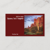 写真デザートマウンテンサンセットビジネスカード 名刺 (正面)