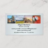 写真トラベルエージェントまたはブロガーの名刺 名刺 (裏面)