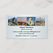 写真トラベルエージェントまたはブロガーの名刺 名刺 (正面)