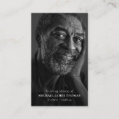 写真トリビュート記念葬儀記念カード 名刺 (正面)