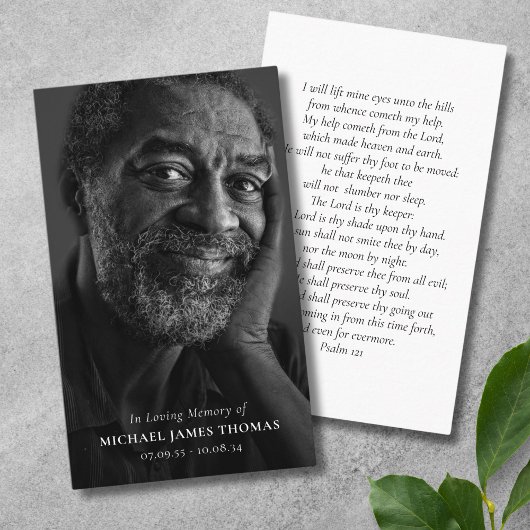 写真トリビュート記念葬儀記念カード 名刺