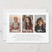 写真トリプルジョイント誕生日招待状 招待状 (正面)