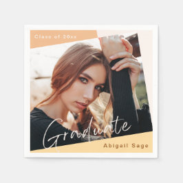 写真トレンディーモダン自然卒業 スタンダードカクテルナプキン