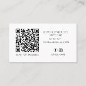 写真トレンディーqrコードソーシャルメディア 名刺 (裏面)
