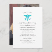 写真ナース卒業記念ピンセレモニー招待状 招待状 (正面/裏面)