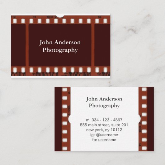 写真ネガ 名刺 (正面/裏面)