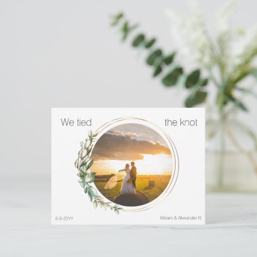 写真ノットの発表結婚を結んだ ポストカード (スタンド正面)