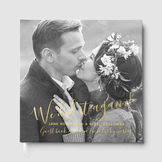 写真ハートが再婚した写真結婚の ゲストブック (正面)