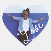 写真ハートと愛の書道 ハートシール (正面)