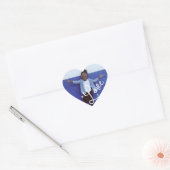 写真ハートと愛の書道 ハートシール (封筒)