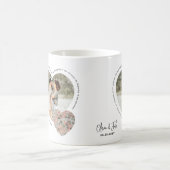 写真ハートの場所マップのパーソナライズされた婚約 コーヒーマグカップ (中央)