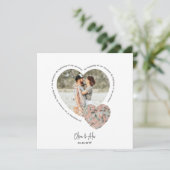 写真ハートの場所マップのパーソナライズされた婚約 セーブザデート (スタンド正面)