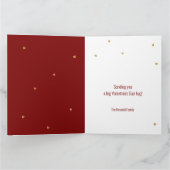 写真ハートバレンタインデー金ゴールドグリッターハート赤 カード (内部)